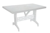Omnipazar SY-2575 Beyaz Dikdörtgen Plastik Masa 70x120cm - 1