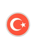 Türkiye Bayrak Yuvarlak - Cırt - Patch - Peç - Arma - 8 cm - 1
