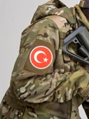 Türkiye Bayrak Yuvarlak - Cırt - Patch - Peç - Arma - 8 cm - 5