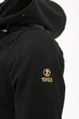 Su ve Rüzgar Geçirmez Kürklü Siyah Softshell Erkek Ceket - 4
