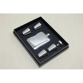 4 Shot Bardaklı Matara Seti Çelik - 1