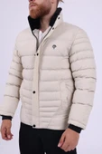 Erkek Dik Yaka Beyaz Kışlık Mont & Kaban & Parka -FN20020 - 4