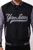 Siyah Yankees Baskılı Ceket F01000 - 5