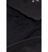 Kürklü Siyah Softshell Su ve Rüzgar Geçirmez Mont - 8