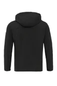 Su ve Rüzgar Geçirmez Kürklü Siyah Softshell Erkek Ceket - 7