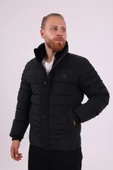 Erkek Dik Yaka Siyah Kışlık Mont & Kaban & Parka -FN20020 - 3