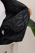 Erkek Oversize Siyah Deri Ceket - 5