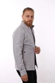 Regular Fit Erkek Krem Fermuarlı Ceket F04000 - 2