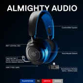 SteelSeries Arctis Nova 7P Siyah Kablolu/Kablosuz Kulak Üstü Oyuncu Kulaklığı - 2