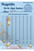 Ramazan İmsakiyesi Modern Kişiye Özel Tasarımlı Dijital Baskı 2 Adet A4 300 gr Model 18 - 1