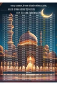 Ramazan İmsakiyesi Modern Kişiye Özel Tasarımlı Dijital Baskı 2 Adet A4 300 gr Model 9 - 1