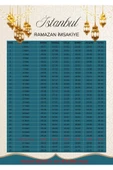 Ramazan İmsakiyesi Modern Kişiye Özel Tasarımlı Dijital Baskı 1 Adet A4 300 gr Model 31 - 1