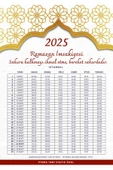 Ramazan İmsakiyesi Modern Kişiye Özel Tasarımlı Dijital Baskı 2 Adet A4 300 gr Model 39 - 1