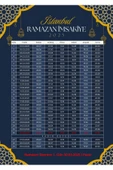 Ramazan İmsakiyesi Modern Kişiye Özel Tasarımlı Dijital Baskı 2 Adet A4 300 gr Model 26 - 1