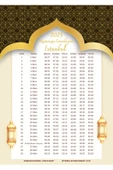 Ramazan İmsakiyesi Modern Kişiye Özel Tasarımlı Dijital Baskı 10 Adet A4 300 gr Model 41 - 1