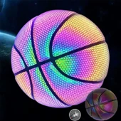 Reflektörlü Basketbol Topu Yüksek Kaliteli Hologramlı Gece Parlayan Basketbol Top - 4