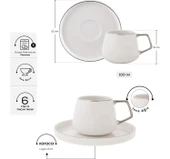 Saturn Platin 6 Kişilik Kahve Fincanı Takımı 100 ml - 2