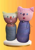Tıkırık Örgü Yastık Uyku ve Oyun Arkadaşı Gümüş&ZıpZıp - 35 cm-45 cm - 1