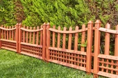 Omnipazar SY-5998 Elite Plastik Dekoratif Bahçe Çiti 4'lü Set 60x55 cm Kahverengi - 3