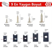 Yate10 170 Adet Otomobil Vidalı Klips Seti Kutulu - 5