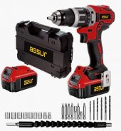 Assur Pro 58w 6ah X-line Metal Şanzıman Çift Akülü Darbeli Şarjlı Matkap Profesyonel thumbnail 1