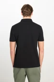 Erkek Regular Fit Polo T-shirt Black Black XL thumbnail 3