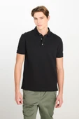 Erkek Regular Fit Polo T-shirt Black Black XL thumbnail 4
