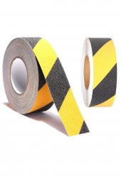 50 Mm * 15 M Kaydırmaz Bant Starline Sarı-Siyah X 5 Adet - 3