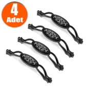 Erdem Çekmece Dolap Dolabı Kulpu Kulbu Siyah Metal Kulpları (128 MM-12.8 CM) (4 ADET) Mobilya Mutfak thumbnail 1