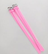 Bileklik 5 li Silikon Pembe 08 mm Ayarlanabilir Charm Takılabilen Bileklik - 1