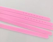 Bileklik 5 li Silikon Pembe 08 mm Ayarlanabilir Charm Takılabilen Bileklik - 2