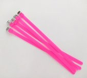 Bileklik 5 li Silikon Pembe 08 mm Ayarlanabilir Charm Takılabilen Bileklik - 1