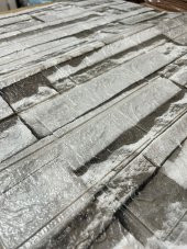 Renkli Duvarlar 10 Adet Gri Taş Desen Arkası Yapışkanlı Duvar Paneli Kağıdı NW112 - 5