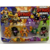 BRAWL STARS OYUNCAK 5 FİGÜR ALTIN MEGA CROW GENE BO RİCO POCO - 2