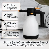 Coofbe Profesyonel 2Lt Yüksek Basınçlı Şarjlı Köpük Makinası Oto Yıkama Pompası Köpük Püskürtücü thumbnail 1