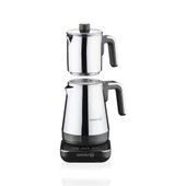 KORKMAZ A850-02 MODERNA ELEKTRİKLİ ÇAYDANLIK SİYAH/KROM - 2