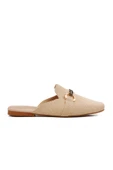 Ayakmod Bej Triko Hafif İnce Taban Önü Kapalı Kadın Terlik 277132 Z - 1