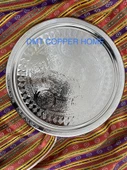 GAZİANTEP 34CM KROM NİKEL KAPLAMA 34CMSunum Servis Tepsisi OTANTİK Görünümlü(FİNCAN HEDİYELİ) - 2