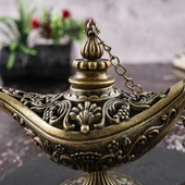 DMT Gaziantep Bakır Buhardanlık-Tütsülük sihirli lamba alaattin yükseklik 12 cm - 3