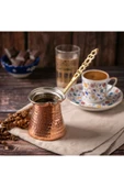 El Yapımı Dövme Bakır Cezve 3 Fincanlık 1. Kalite - 1
