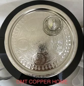 GAZİANTEP 34CM KROM NİKEL KAPLAMA 34CMSunum Servis Tepsisi OTANTİK Görünümlü(FİNCAN HEDİYELİ) - 3