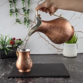 Dmt Copper Gaziantep Bakır El Dövmesi Işlemeli Otantik Sürahi-Bardak Seti (OTANTİK KUTULU)Hediyelik - 1
