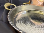 Gaziantep 2'li SET Bakır EL Dövmesi Sahan Omlet Yumurta Tavası Mıhlama 1.sınıf (kalaylı)ÇİRTİKLİ - 3