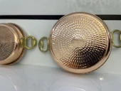 Gaziantep 21 cm Bakır EL Dövmesi Sahan Omlet Yumurta Tavası Mıhlama Sahan 1.sınıf (kalaylı)ÇİRTİKLİ - 4