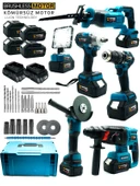 Germany Style Pro 6'lı Kömürsüz Matkap-Taşlama-Tilki Kuyruğu-Hilti Kırıcı-Bijon Sökme-Led Aydınlatm - 1