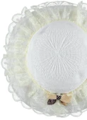 Kız Çocuk Hasır Fötr Plaj Şapka Tüllü Rattan Model 4/8 YAŞ - 6