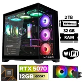 Xaser Lexus x70 Ryzen 7 7700 32GB DDR5 Ram 2TB M.2 NVMe SSD 12GB RTX5070 Sıvı Soğutmalı Oyuncu Bilgisayarı thumbnail 1