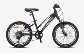 KRON XC 75 20 JANT 7 VİTES V FREN ÇOCUK BİSİKLETİ ALÜMİNYUM FULL SHIMANO MAT SİYAH-GRİ/MOR (KRN25-031) - 1