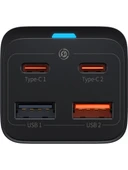 Baseus GaN3 Pro 65 Watt Hızlı Şarj Aleti Siyah thumbnail 4