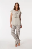 MAN11383 11383 Kadın T-Shirt ve Pantolon Takım - 4